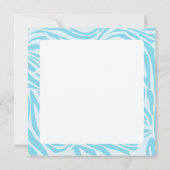 Save The Date Motif Zèbre Bleu (Dos)
