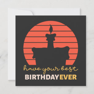 Save The Date Motivational Joyeux voeux d'anniversaire avec gâte