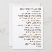 Save The Date Mots simples Mariage informel et amusant (Devant)