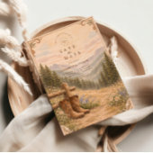 Save The Date Mountain Forest Cowboy Boots Wedding