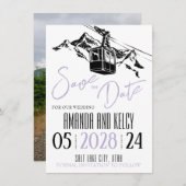 Save The Date Mountain Love Lilac (Devant / Derrière)