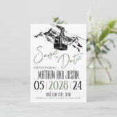 Save The Date Mountain Love Sage Green (Debout devant)