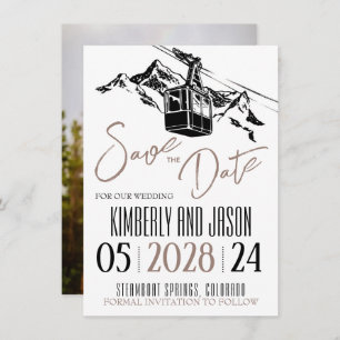 Save The Date Mountain Love Taupe
