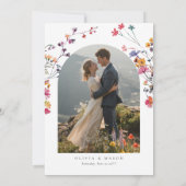 Save The Date Mountain Meadow Wildflowers Modern Photo Wedding (Dos)