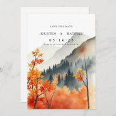 Save The Date Mountain numérique forestière (Devant / Derrière)