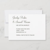 Save The Date Moustache élégante et lèvres pour sauver la date (Dos)