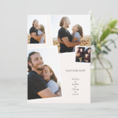 Save The Date Multi 4 photos Collage Simple Élégant Mariage (Debout devant)