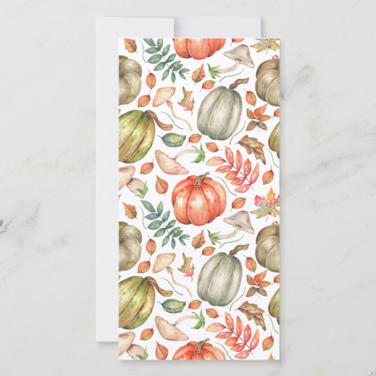 Save The Date Multi Photos Citrouille Mariage de automne Enregis (Dos)