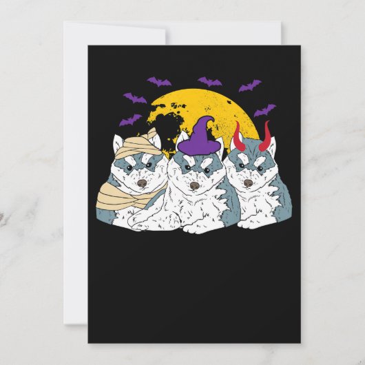 Save The Date Mummy witch siberian husky dog assolé (Devant)