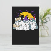 Save The Date Mummy witch siberian husky dog assolé (Debout devant)