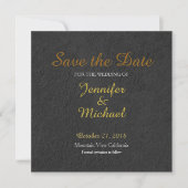 Save The Date Mur gris Enregistrer la date Mariage écriture manu (Devant)