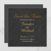Save The Date Mur gris Enregistrer la date Mariage écriture manu (Devant / Derrière)