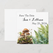 Save The Date Mushroom Rustique Mariage Épargnez la Date (Devant / Derrière)