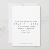 Save The Date Musique Thème Mariage Photo Enregistrer la date (Dos)