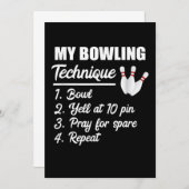 Save The Date my bowling technique bowl yell at 10 pin pray (Devant / Derrière)