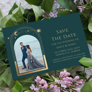 Save The Date Mysar Vert Or Sun Moon Star Space