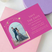 Save The Date Mystic Chic Gold Star Moon Espace photo