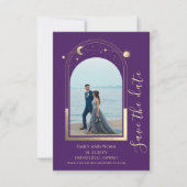 Save The Date Mystique violet or Sun Moon Stars Space (Devant)