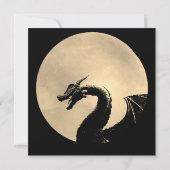 Save The Date Mythical Dragon Celebration of Life Card (Dos)