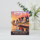 Save The Date Nantucket, maisons sur le front de mer,  (Debout devant)
