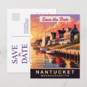 Save The Date Nantucket, maisons sur le front de mer,  (Devant / Derrière)