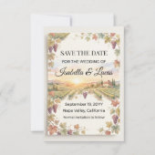 Save The Date Napa Valley Vineyard Aquarelle (Devant)