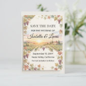 Save The Date Napa Valley Vineyard Aquarelle (Debout devant)