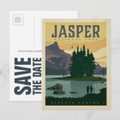 Save the date | Nationaal park Jasper, Alberta Aankondigingskaart (Voorkant / Achterkant)