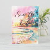 Save The Date Nature Chic Beach Wedding (Debout devant)