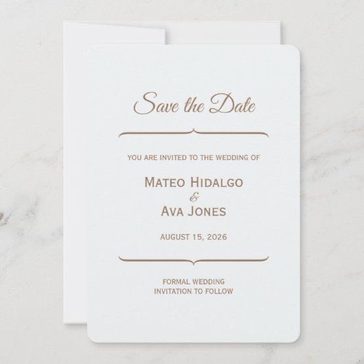 Save The Date Nature Mariage Brown Enregistrer La Date Chevaux (Dos)