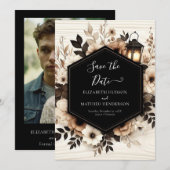 Save The Date Nature moderne Mariage rustique (Devant / Derrière)