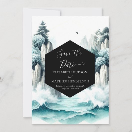 Save The Date Nature unique Mariage nautique (Devant)