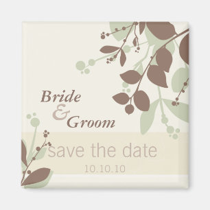 SAVE THE DATE :: natuur - vanille mos mocha Magneet