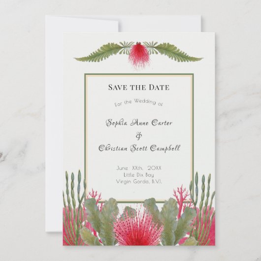 Save The Date Nautical Beach Mariage à thème Enregistrer la date (Devant)