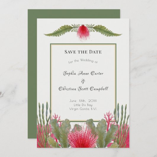 Save The Date Nautical Beach Mariage à thème Enregistrer la date (Devant / Derrière)