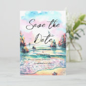 Save The Date Nautical Boho Beach Wedding (Debout devant)
