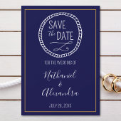Save The Date Nautical Rope Wreath Wedding Enregistrer la date