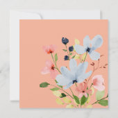 Save The Date Navy Arch Floral Boho Enregistrer la Date (Dos)