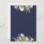 Save The Date Navy Blue Floral Greenery String Lights Wedding (Dos)