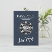 Save The Date Navy Blue Las Vegas Passeport Enregistrer La Date (Debout devant)