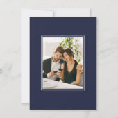 Save The Date Navy Blue Simple Elegant Enregistrer la date avec  (Dos)