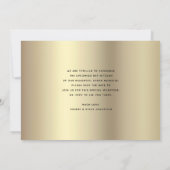 Save The Date Navy Or Glitter Bat Mitzvah Écriture Moderne Gras (Dos)