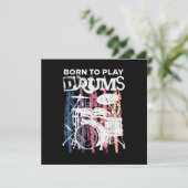 Save The Date Né Pour Jouer Drumming Rock Music Band Drumme (Debout devant)