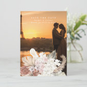 Save The Date Neige Blanche Pampas Plage de Herbe Jungle tropica (Debout devant)