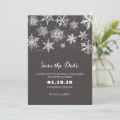 Save The Date Neige d'hiver | Réservez la date (Debout devant)