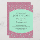 Save The Date NEO MINT DUSKY PINK C'est en train d'arriver Flora (Devant / Derrière)