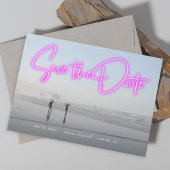 Save The Date Neon Pink Photo Enregistrer la date