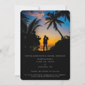 Save The Date Neon Script Photo Wedding Enregistrer La Date (Dos)