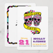 Save The Date Neon Skeletons Enregistrer la date (Devant / Derrière)