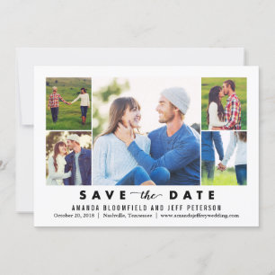 Save The Date Nettoyer Collage COULEUR MODIFIABLE Enregistrer La